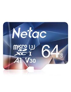 netac 64gb micro sd card microsdxc uhs-i flash memory card up to 100mb/s – a1, u3, class10, v30, 667x, fat32 high-speed tf card