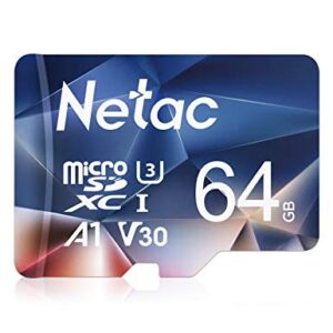 Netac 64GB Micro SD Card MicroSDXC UHS-I Flash Memory Card Up to 100MB/s - A1, U3, Class10, V30, 667X, FAT32 High-Speed TF Card