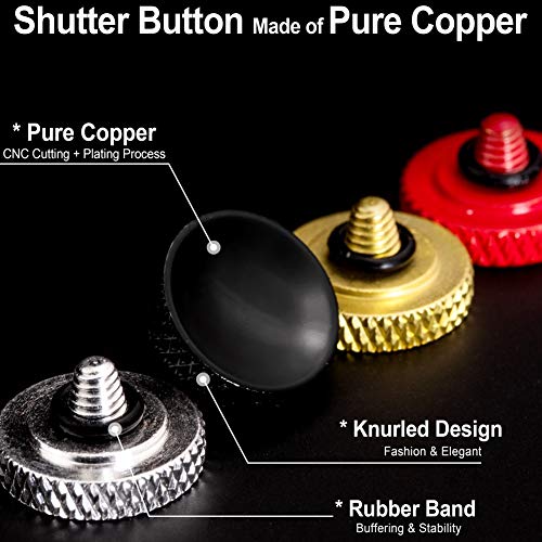 Camera Shutter Button (2 Pack/Black) Upscale and Delicate Soft Shutter Release Button