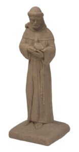 emsco group saint francis statue – natural sandstone appearance – made of resin – lightweight – 29” height