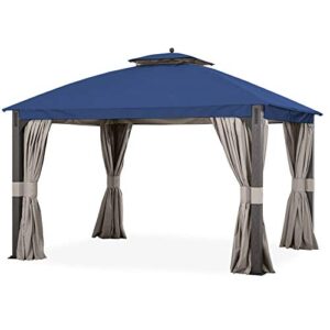 garden winds replacement canopy for the shadow creek gazebo – riplock 350 – true navy please read product advice before purchasing