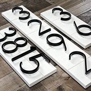 5" Stainless Steel Floating House Number, Metal Modern House Numbers, Garden Door Mailbox Decor Number with Nail Kit, Coated Black, 911 Visibility Signage (2)