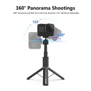 WEWATCH Projector Pocket Tripod Stand - PS101 12 inch Lightweight Tripod Stand, Compact, Aluminum Alloy Portable Projector Stand with 360° Ball Head for Projectors, Cell Phone, IP Camera and Webcam