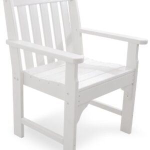 POLYWOOD GNB24WH Vineyard Garden Arm Chair, White