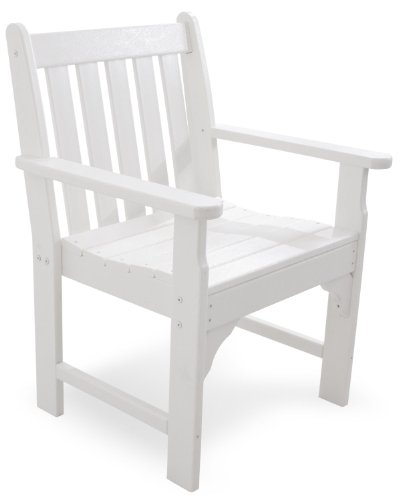 POLYWOOD GNB24WH Vineyard Garden Arm Chair, White