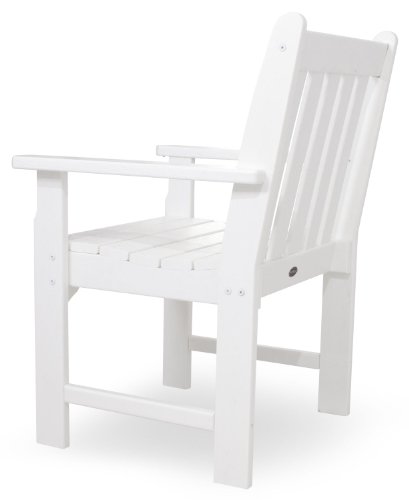 POLYWOOD GNB24WH Vineyard Garden Arm Chair, White