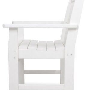 POLYWOOD GNB24WH Vineyard Garden Arm Chair, White