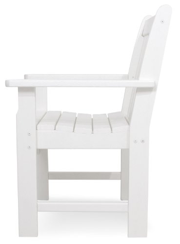 POLYWOOD GNB24WH Vineyard Garden Arm Chair, White