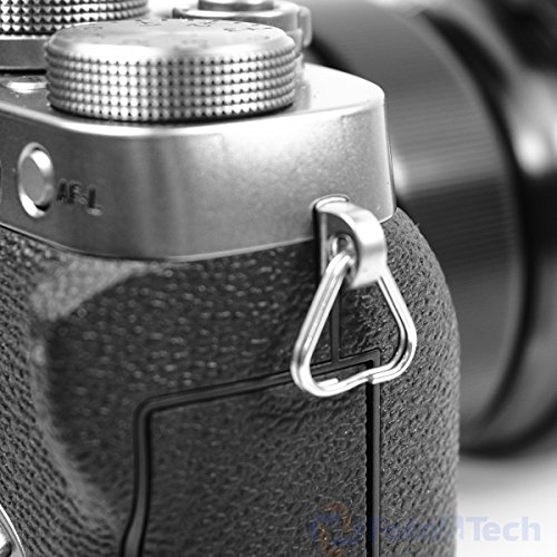 Foto&Tech 4 Pieces Lug Ring Camera Strap, Triangle Split Ring Hook, Compatible with Fujifilm Lecia Nikon Canon Sony Olympus Pentax Panasonic SLR RF Mirrorless Camera (Regular)