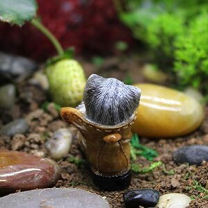 Danmu 1Pc of Polyresin Small Sleeping Kitten Miniature Figurines, Fairy Garden Accessories, Fairy Garden Supplies, Fairy Garden Animals for Fairy Garden, Bonsai Craft Decor 1 4/5" x 1 1/10" x 1 3/5"