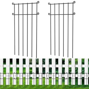 25 pack garden fence no dig fencing, 17inchx19ft rustproof metal wire panel animal barrier fence for dogs, yard guard fence landscape patio outdoor decor.