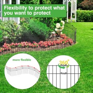 25 Pack Garden Fence No Dig Fencing, 17inchx19ft Rustproof Metal Wire Panel Animal Barrier Fence for Dogs, Yard Guard Fence Landscape Patio Outdoor Decor.