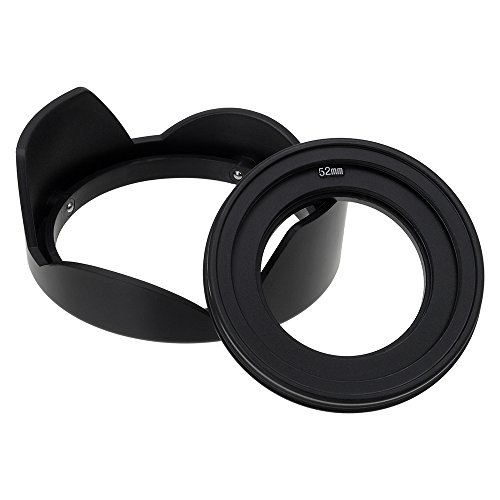 Fotodiox Reversible Lens Hood Kit for Sony E PZ 16-50mm F3.5-5.6 OSS E-Mount Power Zoom Lens, Reversible Tulip Flower Hood w/Cap f/Sony Kit Lenses
