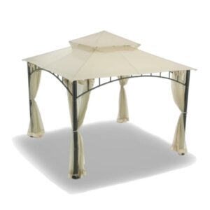 garden winds replacement canopy top cover for summer veranda gazebo – riplock 350 – beige