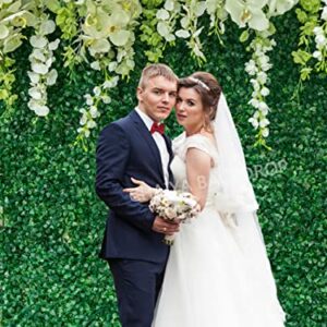 Greenery Backdrop with Flowers Green Leaf White Flower Photo Backdrops Bridal Shower Backdrop for Wedding Backdrops Reception Ceremony Birthday Backdrop 027