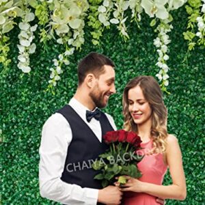 Greenery Backdrop with Flowers Green Leaf White Flower Photo Backdrops Bridal Shower Backdrop for Wedding Backdrops Reception Ceremony Birthday Backdrop 027