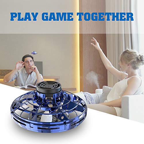 Fidget Flying Spinner with Lights,Hand Operated Mini Drones for Kids, UFO Magic Ball Summer Yard Toys,Cool Stuff Birthday Gifts for Boys Girls Teens 8 9 10+,Indoor Outdoor Game Fun Toys