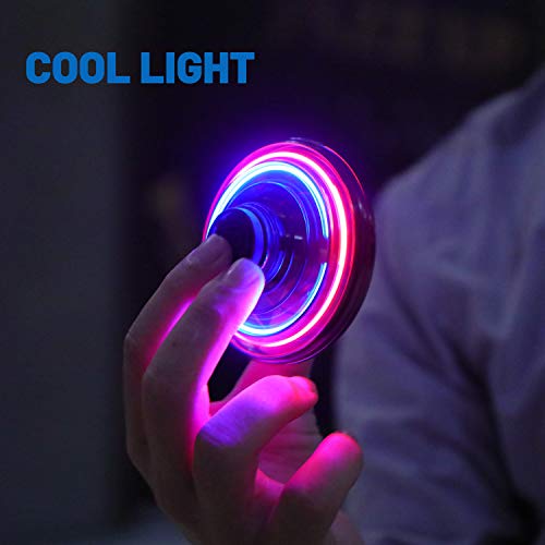 Fidget Flying Spinner with Lights,Hand Operated Mini Drones for Kids, UFO Magic Ball Summer Yard Toys,Cool Stuff Birthday Gifts for Boys Girls Teens 8 9 10+,Indoor Outdoor Game Fun Toys