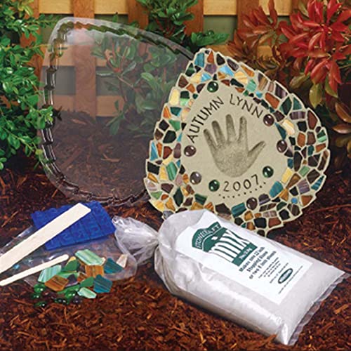 Midwest Products Co. Milestones Decorative Mosaic Leaf Stepping Stone Kit for Flower Beds, Gardens, and Walkways - 901-11455