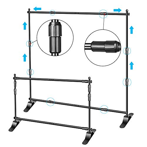 EMART 10 x 8ft (W X H) Photo Backdrop Banner Stand - Adjustable Telescopic Tube Trade Show Display Stand, Step and Repeat Frame Stand for Professional Photography Booth Background Stand Kit