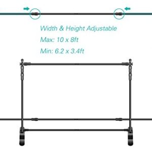 EMART 10 x 8ft (W X H) Photo Backdrop Banner Stand - Adjustable Telescopic Tube Trade Show Display Stand, Step and Repeat Frame Stand for Professional Photography Booth Background Stand Kit