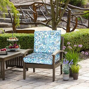 EHouseHome Patio Chair Seat Cushion Covers,Washable UV Resistant Slip Covers Replacement,Waterproof Outdoor Furniture Cushion Pillow Seat Cover for Couch,Garden,Sofa,22"×22"×4"(4 Covers Only,Paisey)