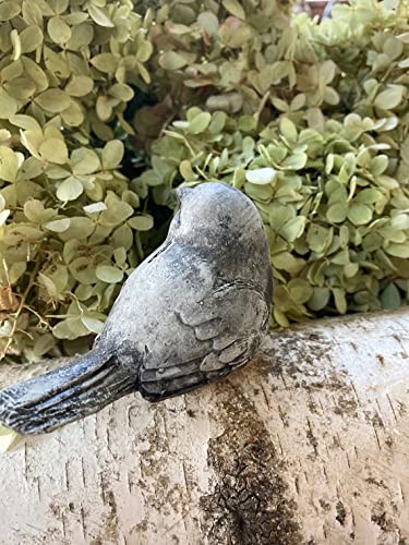 Outdoor Yard Decor, Fairy Garden Accessories, Housewarming Gift for Bird Lovers, Resin Stone Tabletop Figurines Set of 2