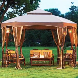 garden winds sienna octagon gazebo replacement canopy top cover