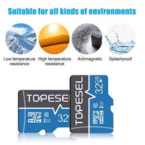 TOPESEL 32GB Micro SD Card 5 Pack Memory Cards Micro SDHC UHS-I TF Card Class 10 for Camera/Drone/Dash Cam(5 Pack U1 32GB)