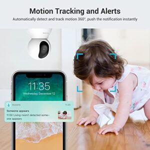 blurams Security Camera 2K, Baby Monitor Dog Camera 2PCS for Home Security w/Smart Motion Tracking, Phone App, IR Night Vision, Siren, Compatible with Alexa & Google Assistant & IFTTT, 2-Way Audio