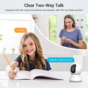 blurams Security Camera 2K, Baby Monitor Dog Camera 2PCS for Home Security w/Smart Motion Tracking, Phone App, IR Night Vision, Siren, Compatible with Alexa & Google Assistant & IFTTT, 2-Way Audio