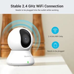 blurams Security Camera 2K, Baby Monitor Dog Camera 2PCS for Home Security w/Smart Motion Tracking, Phone App, IR Night Vision, Siren, Compatible with Alexa & Google Assistant & IFTTT, 2-Way Audio