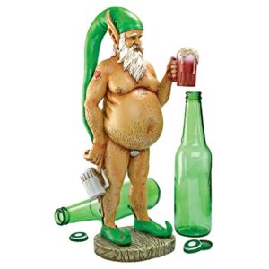 design toscano qm14020 garden gnome statue – oktoberfest otto fully krausened elf gnome – naughty gnomes – drunk gnome,full color