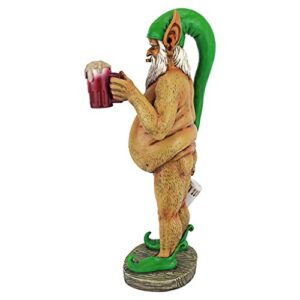 Design Toscano QM14020 Garden Gnome Statue - Oktoberfest Otto Fully Krausened Elf Gnome - Naughty Gnomes - Drunk Gnome,full color