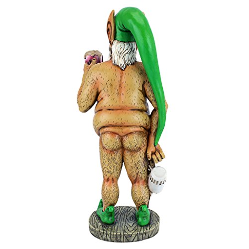 Design Toscano QM14020 Garden Gnome Statue - Oktoberfest Otto Fully Krausened Elf Gnome - Naughty Gnomes - Drunk Gnome,full color