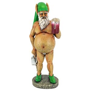 Design Toscano QM14020 Garden Gnome Statue - Oktoberfest Otto Fully Krausened Elf Gnome - Naughty Gnomes - Drunk Gnome,full color