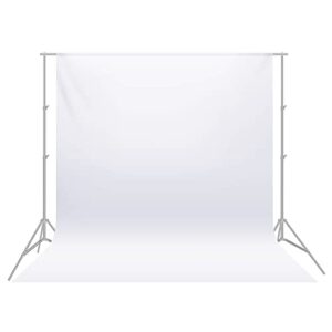 neewer 6×9 feet/1.8×2.8 meters photo studio 100 percent pure polyester collapsible backdrop background for photography, video and television (background only) – white