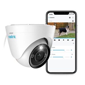 reolink 4k security camera outdoor system, home ip poe camera with 94 degree fov, 3x optical zoom, 2.8mm lens, 700lm color night vision, two-way talk, human/vehicle/pet detection, rlc-833a