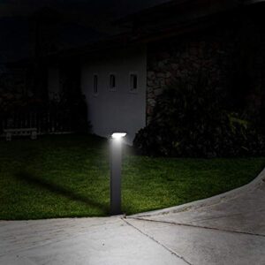 Inowel Light Outdoor Pathway LED Lights Modern European Design Garden Lights Adjustable Landscape Lighting Decorative Bollard Lamp IP54 Waterproof Grey Aluminum for Walkway Patio Lawn 10W 700Lm 3000K