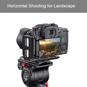 DSLR Camera L Bracket Vertical Horizontal Switching Tripod Quick Release Plate Compatible with Canon Nikon Sony DJI Osmo Ronin Zhiyun Stabilizer Tripod Monopod
