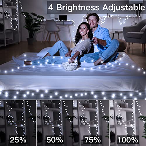 Ollny Christmas Lights Outdoor, Super Long 300FT 900LED White Christmas Lights, 8 Mode Christmas Tree Lights with Remote, IP67 Waterproof Fairy String Light Plug in for Indoor Xmas Decorations