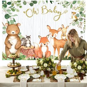 kate aspen woodland baby shower decorations, photo backdrop banner/photo prop/photo booth, nursery decor