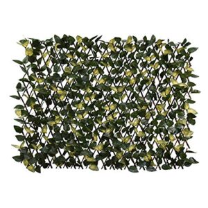 garden land expandable fence privacy screen for balcony patio outdoor,decorative faux ivy fencing panel,artificial hedges (2pc,single sided leaves)…