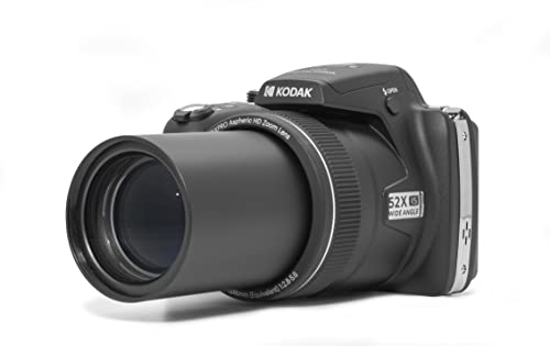 KODAK PIXPRO Astro Zoom AZ528-BK 16 MP Digital Camera with 52x Optical Zoom 24mm Wide Angle Lens 6 fps Burst Shooting 1080P Full HD Video Wi-Fi Connectivity and a 3" LCD Screen (Black)