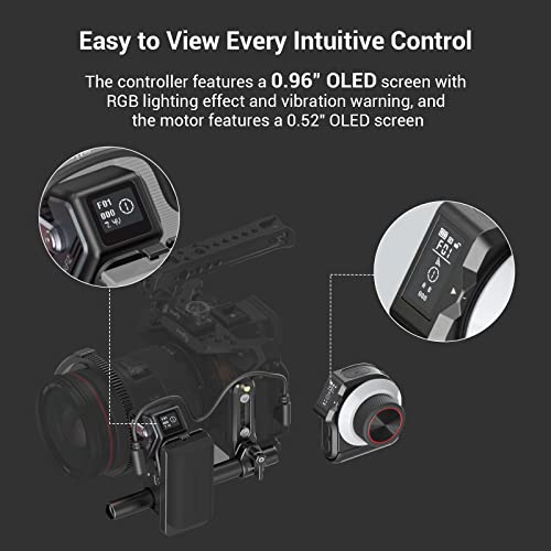 SmallRig MagicFIZ Wireless Follow Focus Basic Kit with Handwheel Controller and Receiver Motor, 100m / 328ft Remote Focus Control for DSLR and Cine Lenses - 3781