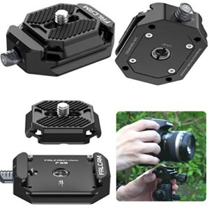 ULANZI F38 Camera Quick Release Plate w 1/4" to 3/8" Screw Thread, Quick Release System QR Plate Camera Tripod Mount Adapter for Sony Canon Monopod DSLR Stabilizer Slider DJI Switch Between Stablizer
