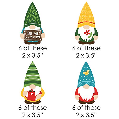 Big Dot of Happiness Garden Gnomes - DIY Shaped Forest Gnome Party Cut-Outs - 24 Count