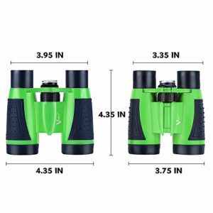 Vanstarry Compact Binoculars for Kids Bird Watching Hiking Camping Fishing Accessories Gear Essentials Best Toy Gifts for Boys Girls Children Toddler Waterproof 5X30 Optical Lens Including Compass