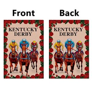 Kentucky Derby Garden Flag Churchill Downs Run For The Roses Horse Racing Yard Outdoor Welcome Sign Decoration