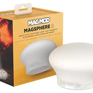 MagSphere 2 Flash Diffuser by MagMod | Photography Lighting Flash Modifier | Magnetic Light Diffuser Attachment | New and Improved Features | Lightweight Light Control